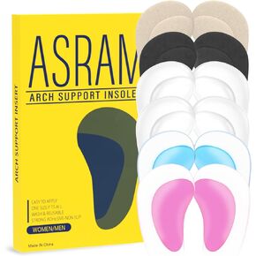 Arch Support,Soft Gel Insole Pads,High Heel Inserts,Reusable Arch Cushions Best for Flat Feet and High Arch Pain,Plantar Fasciitis Relief,for All Day Pain Relief and Comfort.