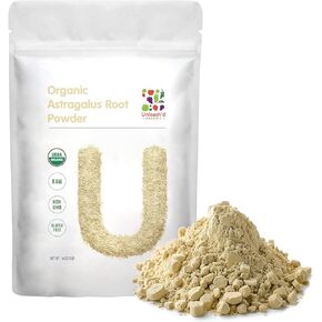UNLEASH'D ORGANIC Astragalus Root Powder 1 Pound 100% Pure & Organic, Greens Superfood Promoting Overall Wellness.