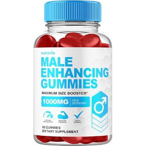 Male Enhancing Supplement Gummies - 6 in 1 Testosterone Booster Gummies for Men, Stamina Test Boost Gummy for Men with Horny Goat Weed, Tribulus, Maca Root Boost Energy, Performance (60 Gummies)
