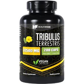 Tribulus Terrestris 32,500mg | 200 Capsules | High Potency Herbal Supplement | Supports Wellness | Non-GMO | Gluten Free