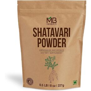 MB Herbals Pure Shatavari Powder 227 Gram | 8 oz | 100% Pure Asparagus racemosus