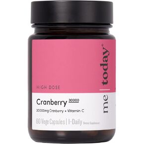 Cranberry 30000, High Dose, 60 Capsules, Urinary Tract Health, Immune Boost, Cranberry and Vitamin C, Vegan