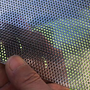Perforated Metal Sheets 19 Gauge 30"x15" Expanded Metal Mesh Aperture 1.5mm 0.06inch (Approximately 1/16") Perforated Stainless Steel Sheet 304 Stainless Steel Mesh Screen Metal Screen Panel