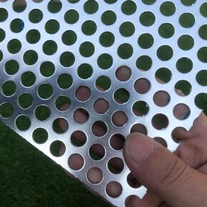 Aluminum Perforated Metal Sheets 30"x15" 16 Gauge Expanded Metal Mesh Aluminum Opening 2/5" 0.4 inch (About 10 mm) Perforated Steel Sheet Aluminum Mesh Screen Decorative Metal Mesh