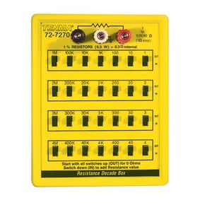 TENMA 72-7270 Resistance Decade Box, 1 to 11111110 OHM