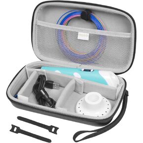MOSISO EVA Hard Travel Carrying Case Compatible with MYNT3D Super 3D Pen, Compatible with MYNT3D Professional Printing 3D Pen with OLED Display, Portable Protective Storage Bag with hand strap, Black