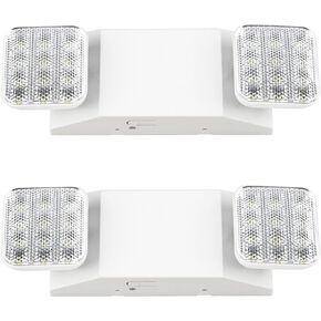 Sunco Lighting 12 حزمة من مصابيح الطوارئ، مصابيح LED للطوارئ التجارية لانقطاع التيار الكهربائي، بطارية احتياطية (180 دقيقة)، حامل على الحائط، سلك صلب، 120-277 فولت، مقاومة للحريق (UL 94V-0)