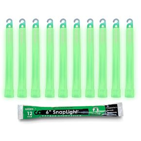 Cyalume Glow Sticks Military Grade Lightstick - Premium Green 6" SnapLight Emergency Chemical Light Stick with 12 Hour Duration (Bulk Pack of 20 Chem Lights)