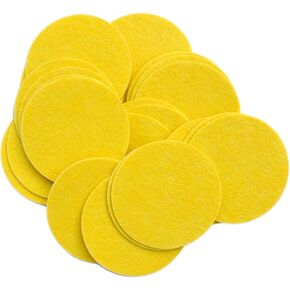 3 Inch Yellow 30pc Felt Circle Stickers