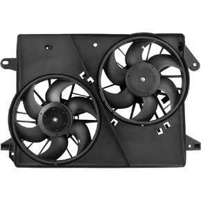 Dual Engine Cooling Fan Assembly Fit for Chrysler 300 2005-2010, for Dodge Challenger 2008-2010, for Charger 2006-2010, for Magnum 2005-2008 Replace# 5137714AA 620-039