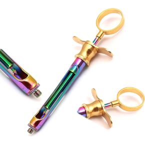 OdontoMed2011 Pack of 8 Pieces Aspirating Syringe CW Type 1.8ml Dental Instruments (Mix Color)