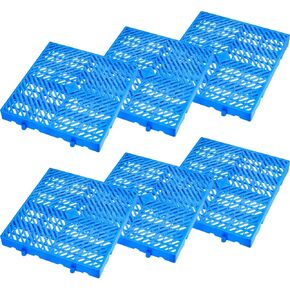 Menkxi 6 Pcs Plastic Pallet for Basement Storage Hdpe Waterproof Grid Ventilation Floor Pallet Lightweight Breathable Grid Pad for Garage Kitchen Supermarket Closet Platform(15.7 x 15.7 x 2 Inch)