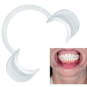 10 Large Dental Cheek Retractors for Teeth Whitening, Suction & Tooth Care: Professional Mouth Opener Supplies for Adults, Dentist Watch Game by PlastCare USA