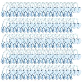 100 Pcs C-Shape Teeth Whitening Cheek Retractor, Mouth Opener Mouth Retractor for Teeth Whitening Dental Cheek Retractor for Dentist Party Challenge Games, Size Medium (Light Blue)