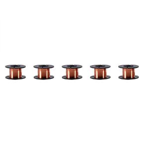 5pcs Enameled Copper Wire Magnet Winding Wire, 0.1mm Wire Copper Wound Wire Enamel Repair Wire Length 15m for Connecting or Soldering