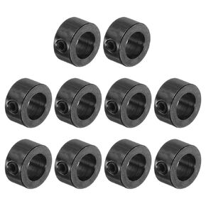 uxcell 10pcs Set Screw Collars 8mm ID Shaft Collars, 14mm OD, Gear Stopper Wheel Collar, Black