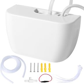 Mini 100-240V White Split Condensate Pump, AC Hvac Silent Condensate Pump, 50/60Hz, External Wall Mount, Self Priming Device, Used for Indoor Air Conditioning, HVAC, Dehumidifier, etc.