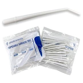 250 Medium Dental Surgical Aspirator Aspirating White Suction Tips, 1 8 Inch Diameter, 10 Bags of 25