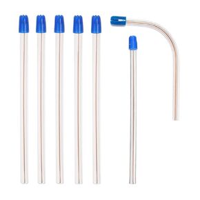 Bag of 100 Dental Disposable Saliva Ejectors Dental Suction Tips, Saliva Aspirator Tube & Evacuation Suction Tips, Clear Body with White/Blue Tips (White)