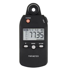 PAR Meter Full-Spectrum Quantum Par Meter Advanced PPFD Meter Tester Measures Grow Light Intensity for Indoor and Outdoor Plants 400-700nm