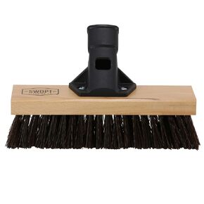 SWOPT 10" Premium Rough Surface Scrub Brush Head — Deck Brush for Rough and Textured Surfaces, Cleaning Head Interchangeable with All SWOPT Cleaning Products for More Efficient Cleaning and Storage