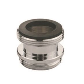 Neoperl 15 3070 5 Faucet Adapter, Extra Long, Solid Brass, Chrome Finish, Male 15/16"-27 Top Threads, Male 55/64"-27 Bottom Threads