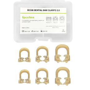 Dental Rubber Dam Clamps Resin Rubber Barrier Clip Dental Endodental Rubber Dam Holder Autoclavable Dental Dentist Tools