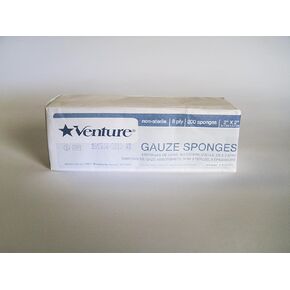 TIDI Venture Gauze Sponges - 2" x 2" - Non-Sterile Dental Gauze & Esthetic Wipes - All Purpose Medical Gauze Squares for First Aid, Surgical, Wound Dressing - 5000 Count – Dental Supplies (908282)
