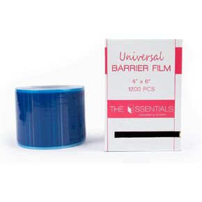 لفة غشاء حاجز مع صندوق توزيع، صفائح مثقوبة لاصقة مقاس 4 × 6 بوصة لطب الأسنان والأغراض الطبية والوشم، 1200 قطعة، أزرق in Kuwait