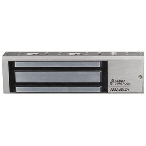 1200 Series Single Door Electromagnetic Lock, 1200 lbs Holding Force, 12/24 VDC Voltage, Aluminum Finish