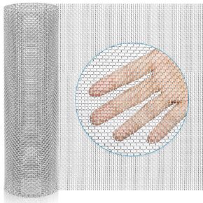 304 Stainless Steel Mesh Screen11"X24"(280X610mm), 8Mesh Non-Rusting, 2.55mm Hole Metal Mesh Sheet Sturdy and Easy to Work, Non-Corrosive Mesh Screen for Vent, Cage, Garden, Window 1 Roll