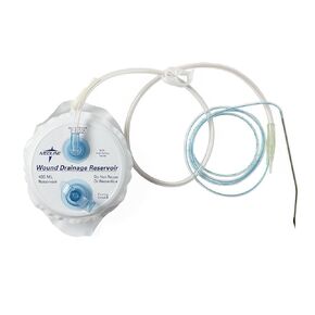 Medline DYNJWE404 Perforated Round PVC Wound Drain Kit with Trocar, 400cc Evacuator, Y Connector and 19 Fr, 1/4" End-Perforated Drain