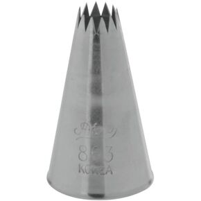 Ateco # 863 - French Star Pastry Tip.31'' Opening Diameter- Stainless Steel