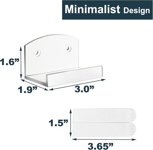 6 حامل تسجيلات فينيل لاصق، حامل سجل ألبوم قوي على الحائط، رف عرض ألبوم فينيل بسيط لمجموعة الحائط في المكتب المنزلي - شفاف in Kuwait