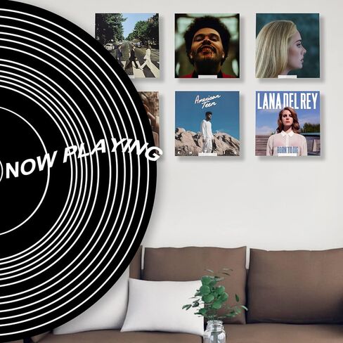 6 حامل تسجيلات فينيل لاصق، حامل سجل ألبوم قوي على الحائط، رف عرض ألبوم فينيل بسيط لمجموعة الحائط في المكتب المنزلي - شفاف in Kuwait
