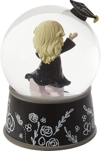 Precious Moments Graduation Musical Snowglobe | Believe in Possibility Resin/Glass Musical Snow Globe | Plays Pomp and Circumstance | Girl Graduate Gift | Graduation Gift in Saudi Arabia