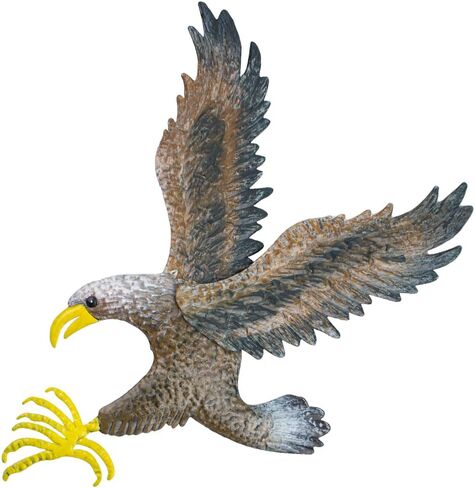 Eagle Metal Wall Art for Living Room 23.6"H X 22.4" L Handmade Large Eagle Wall Sculptures Modern Wall Art Hanging Decor for Indoor Outdoor in Kuwait