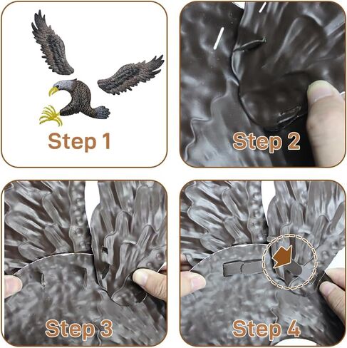 Eagle Metal Wall Art for Living Room 23.6"H X 22.4" L Handmade Large Eagle Wall Sculptures Modern Wall Art Hanging Decor for Indoor Outdoor in Kuwait