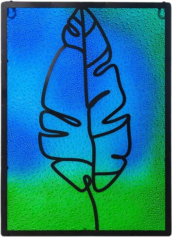 11" Round Cat Stained Glass Window Hanging Handmade Sun Catcher with Metal Frame Wall Art Stained Glass Suncatcher Panels for Window Wall Hanging Decor in Kuwait