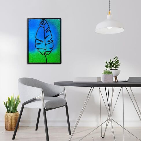 11" Round Cat Stained Glass Window Hanging Handmade Sun Catcher with Metal Frame Wall Art Stained Glass Suncatcher Panels for Window Wall Hanging Decor in Kuwait