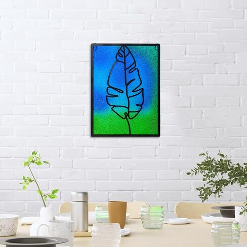 11" Round Cat Stained Glass Window Hanging Handmade Sun Catcher with Metal Frame Wall Art Stained Glass Suncatcher Panels for Window Wall Hanging Decor in Kuwait