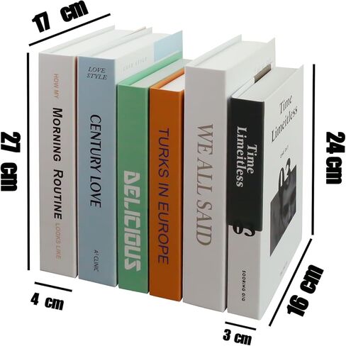 6 Pcs Decorative Books for Home Decor Faux Books for Decoration Modern Fake Decorative Book Aesthetic Room Entryway Coffee Table Decor Shelf Decor Foldable (No.3 Set) in Saudi Arabia