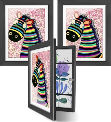 2 Pack Kids Artwork Frame Changeable, 8.5x11 Picture Frame with Mat, Front Opening Art Frame for Kids Art Display & Storage, Gifts for Girls & Boys, White in Saudi Arabia