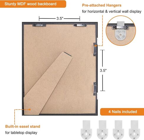 2 Pack Kids Artwork Frame Changeable, 8.5x11 Picture Frame with Mat, Front Opening Art Frame for Kids Art Display & Storage, Gifts for Girls & Boys, White in Saudi Arabia