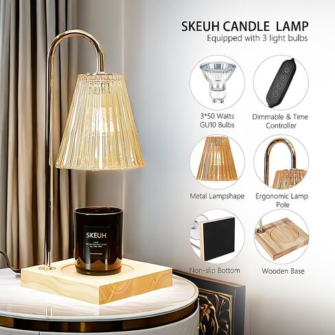 Candle Warmer Lamp，Candle Lamp Warmer with Timer，Mothers Day Gifts for Mom，Home Decor Dimmable Wax Melt Warmer，Candle Warmers for Jar Candles,House Warming Gifts New Home,Candle Melting Lamp in Saudi Arabia