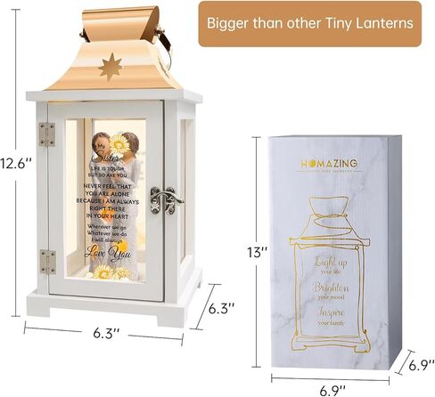 فانوس هدايا الأخت - هدايا أخت فريدة من الأخت، هدايا عيد ميلاد للأخت، أفضل أفكار هدايا للأخت لعيد الأم، عيد الميلاد، عيد الشكر، أخوات، هدايا فانوس صغيرة من الأخت in Kuwait