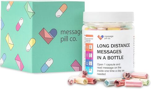 هدايا علاقات المسافات الطويلة، رسائل حب في زجاجة هدية لصديقك أو صديقتك (50 قطعة) كبسولات حب مكتوبة مسبقًا في وعاء بلاستيكي in Kuwait