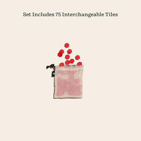 مجموعة بلاط ممسحة أرجل Letterfolk - بلاط ملون لتصميم حصيرة قابلة للتخصيص - مجموعة من 75 قطعة، قرفة in Kuwait