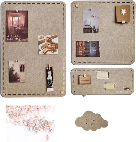 مجموعة 4 قطع من لوحات الفلين لغرفة الأطفال، لوحة من اللباد مع 35 دبابيس لجدران المدرسة والمنزل والمطبخ والمكتب in Kuwait