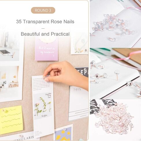 مجموعة 4 قطع من لوحات الفلين لغرفة الأطفال، لوحة من اللباد مع 35 دبابيس لجدران المدرسة والمنزل والمطبخ والمكتب in Kuwait